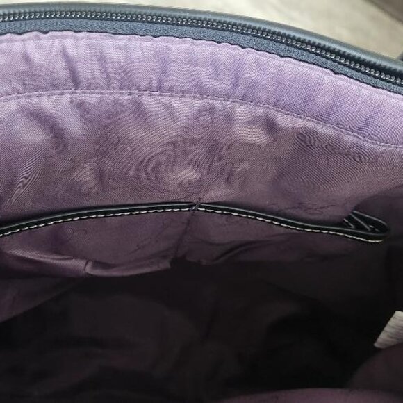 Jessica Simpson Leopard Faux Black Leather Tote Handbag - Picture 11 of 16